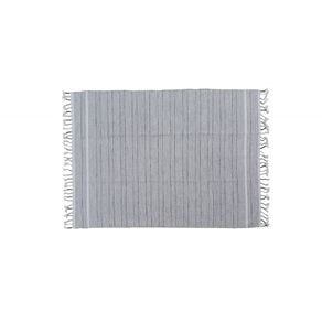 Image of Tappeto moderno alabama stile kilim 100 cotone grigio 170x110cm - Tappeto moderno Alabama, stile kilim, 100% cotone, grigio, 170x110cm