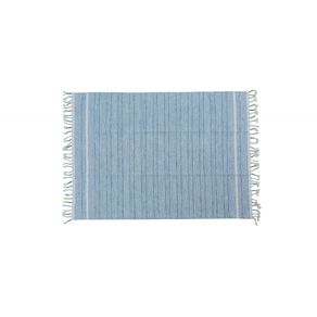 Image of Tappeto moderno alabama stile kilim 100 cotone blu 230x160cm - Tappeto moderno Alabama, stile kilim, 100% cotone, blu, 230x160cm