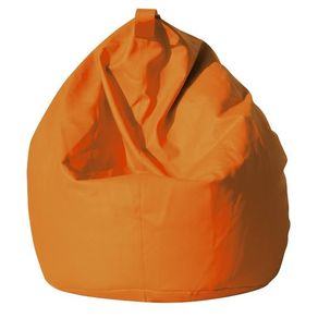Image of Pouf a sacco elegante colore arancione misure 80 x 120 x 80 cm - Pouf a sacco elegante, colore arancione, Misure 80 x 120 x 80 cm
