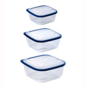 Image of Tris di Contenitori quadrato per Alimenti in polipropilene Litro da Frigo 5 litri