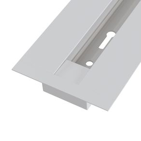 Image of Binario per faretti da incasso 1m in alluminio per sistema illuminazione binario monofase bianco - Binario per Faretti da Incasso 1m in Alluminio per Sistema Illuminazione Binario Monofase Bianco