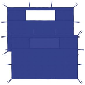 Image of Pareti con finestre per gazebo 2 pz blu - Pareti con Finestre per Gazebo 2 pz Blu
