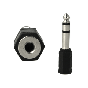 Image of Convertitore adattatore audio stereo da 635mm maschio a 35mm femmina - Convertitore Adattatore Audio Stereo da 6,35mm Maschio a 3,5mm Femmina