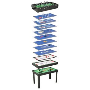 Image of Set giochi da tavola 15in1 121x61x82 cm nero 91945 - Set Giochi da Tavola 15-in-1 121x61x82 cm Nero 91945