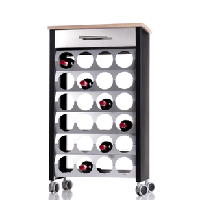 Image of Carrello porta bottiglie BACUS. Capacità  di 24 bottiglie, colore nero