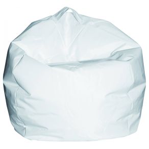 Image of Pouf a sacco elegante colore bianco misure 65 x 50 x 65 cm - Pouf a sacco elegante, colore bianco, Misure 65 x 50 x 65 cm