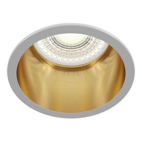 Image of Faretto da incasso moderno reif alluminio bianco 1 luce diffusore oro - Faretto Da Incasso Moderno Reif Alluminio Bianco 1 Luce Diffusore Oro