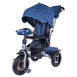 Image of Triciclo Passeggino per Bambini 95x52x105 cm con Seggiolino Reversibile Jolly Blu