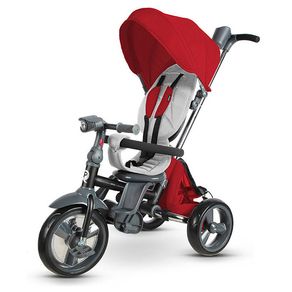 Image of Triciclo Passeggino per Bambini 98x49x105 cm con Seggiolino Reversibile Ciao Rosso