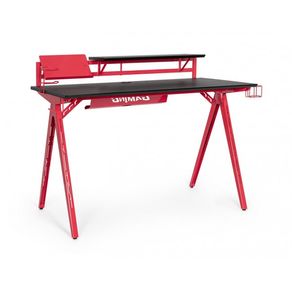 Image of Scrivania Gaming 135,5x60x95 cm Gaming in MDF Rosso-Nero