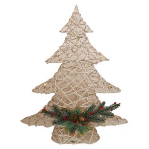 Image of Mini Albero di Natale Decorativo H60 cm con Luce LED Bianco Caldo