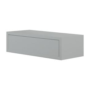 Image of Mensola da parete 1 cassetto 45x134x20 cm in fibra di legno lego grigio - Mensola da Parete 1 Cassetto 45x13,4x20 cm in Fibra di Legno Lego Grigio