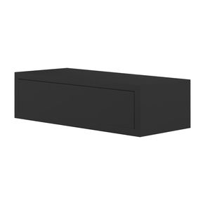Image of Mensola da parete 1 cassetto 45x134x20 cm in fibra di legno lego nero - Mensola da Parete 1 Cassetto 45x13,4x20 cm in Fibra di Legno Lego Nero