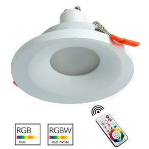 Image of Faretto LED 6W RGB GU10 incasso moderno soffitto 65mm giochi luce cromoterapia LUCE RGBW