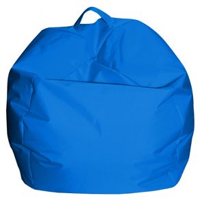 Image of Pouf a sacco elegante colore blu misure 65 x 50 x 65 cm - Pouf a sacco elegante, colore blu, Misure 65 x 50 x 65 cm