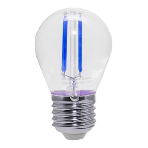 Image of Lampadina filo LED vetro 4W luce colorata decorativa 360 gradi E27 catena luminosa 230V LUCE BLU