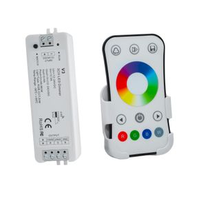 Image of Centralina controller rgb multicolore rf 24ghz 125a 3ch dimmer 1224v dc 288w strisce luci led con telecomando - Centralina controller RGB multicolore RF 2.4Ghz 12.5A 3CH dimmer 12/24V dc 288W strisce luci LED con telecomando