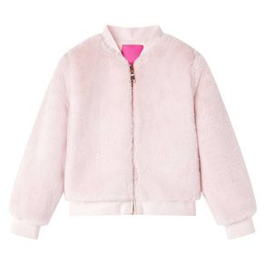 Image of Giacca per bambini in pelliccia sintetica rosa tenue 140 14253 - Giacca per Bambini in Pelliccia Sintetica Rosa Tenue 140 14253