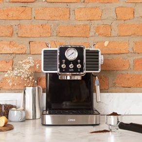Image of Livoo macchina per caffè espresso con montalatte 15 l 1350 w nera 443489 - Livoo Macchina per Caffè Espresso con Montalatte 1,5 L 1350 W Nera 443489