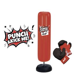 Image of Sacco da Boxe Punching Bag Punching Bag con Guantoni Rosso