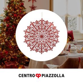 Image of Sottopiatto natalizio glitter rosso 39 cm