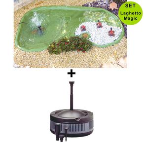 Image of Set laghetto per tartarughe e giardino ninja da 210 lt pompa con filtro ecopond 20 laghetto magic - Set laghetto per tartarughe e giardino ninja da 210 lt + pompa con filtro ecopond 2.0 laghetto magic
