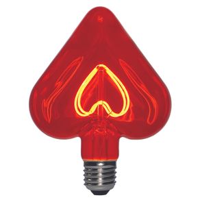 Image of Lampadina led rossa con led a forma di cuore 700184 - Lampadina Led rossa con led a forma di cuore 700184