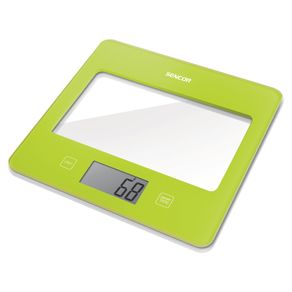 Image of Bilancia da cucina verde Sencor design ultra slim (16mm) display LCD larghe dimensioni