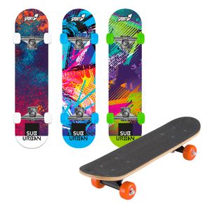 Image of Skateboard con tavola 80 cm in legno concava sub urban multicolore - Skateboard con Tavola 80 cm in Legno Concava Sub Urban Multicolore