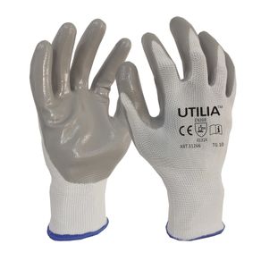 Image of Utilia guanti in nitrilenylon col grigio tg 10 12 paia utilia - Utilia guanti in nitrile/nylon col. grigio tg. 10 (12 paia) - Utilia