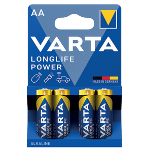 Image of Varta batteria longlife power stilo aa alcalina blister 4 pezzi