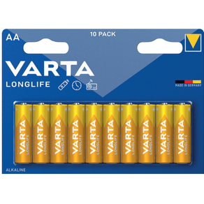 Image of Varta batteria longlife stilo aa alcalina blister 10 pezzi