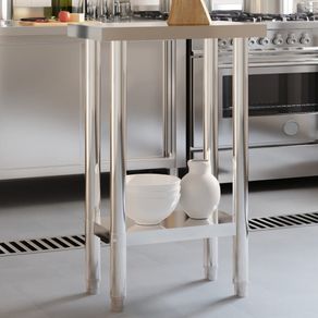 Image of Tavolo da Lavoro da Cucina 55x30x85 cm in Acciaio Inossidabile 376450