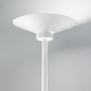 Image of Piantana moderna pingpong alluminio bianco opaco e vetro led 48w - Piantana Moderna Ping-Pong Alluminio Bianco Opaco E Vetro Led 48W