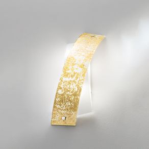 Image of Applique contemporanea camilla metallo bianco e vetro oro 4 luci e14 l 54cm - Applique Contemporanea Camilla Metallo Bianco E Vetro Oro 4 Luci E14 L. 54Cm