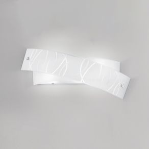 Image of Applique contemporanea agnese metallo bianco 2 luci e14 54cm - Applique Contemporanea Agnese Metallo Bianco 2 Luci E14 54Cm