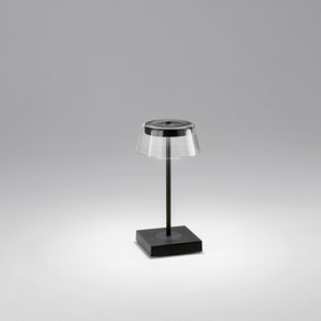 Image of Lampada Da Tavolo Per Esterno Etoile Contemporanea Alluminio Nero Led Cct