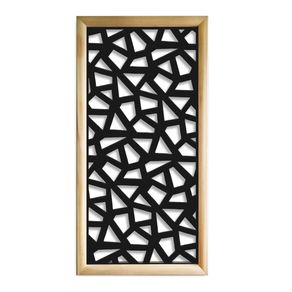 Image of Segmenti moduli decorativi in legno e pvc nero 47x94 cm - SEGMENTI - Moduli Decorativi in Legno e PVC nero / 47x94 cm