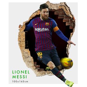 Image of Lionel messi adesivi murali parete 3d wall sticker cameretta bimbi 150x100 cm - Lionel Messi - Adesivi murali parete 3D wall sticker cameretta bimbi 150x100 cm