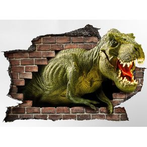 Image of Adesivo murale 3d dinosauro trex adesivo per muro cameretta bimbi wall sticker 150x100 cm - Adesivo murale 3D dinosauro T-Rex adesivo per muro cameretta bimbi wall sticker 150x100 cm