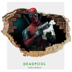 Image of Deadpool adesivi murali parete 3d wall sticker cameretta bimbi 150x100 cm - DeadPool - Adesivi murali parete 3D wall sticker cameretta bimbi 150x100 cm