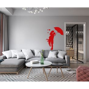Image of Lamour adesivo murale wall sticker in vinile 55x80 cm rosso - L'AMOUR - Adesivo murale wall sticker in vinile 55x80 cm Rosso
