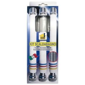 Image of Kit scaldabagno kit caldaia flessibili estensibili 200 400 gas 3/4 mf uni 11353 2 pz x1/2 mf acqua DM 174