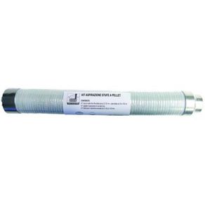 Image of kit aspirazione stufa a pellet tubo DN 50 / 40 bianco flessibile estensibile 150 tub canna fumaria pellet
