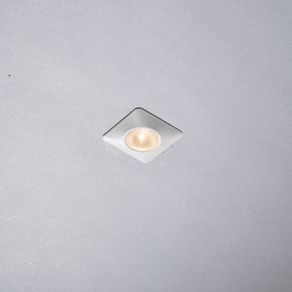 Image of Incasso led asso quadrato in alluminio bianco 1w luce naturale 32 cm - Incasso LED ASSO quadrato in alluminio bianco 1W luce naturale 3,2 cm.