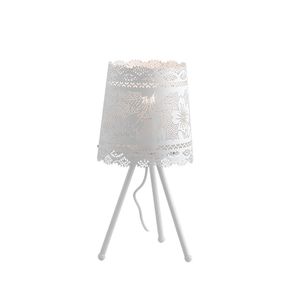 Image of Lampada da tavolo cluny in metallo bianco - Lampada da tavolo CLUNY in metallo bianco