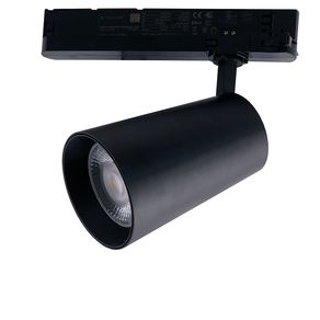Image of Faro led per binario kone nero in alluminio 30w 3000k luce calda - Faro LED per binario KONE nero in alluminio 30W 3000K (luce calda)