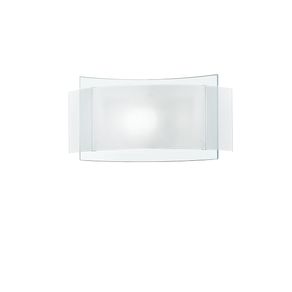 Image of Applique righe in vetro bianca 1xe27 - Applique RIGHE in vetro bianca (1xE27)