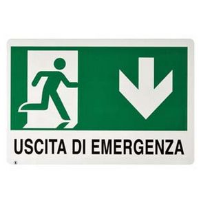 Image of 10pz cartello uscita di emergenza cm30x20h codferxfer243681 - 10Pz Cartello "Uscita Di Emergenza" - Cm.30X20H. Cod:Ferx.Fer243681
