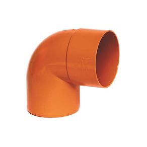 Image of Curva 8730° in pvc colore arancio diametro 125 - Curva 87.30° in pvc : Colore - Arancio, Diametro - 125
